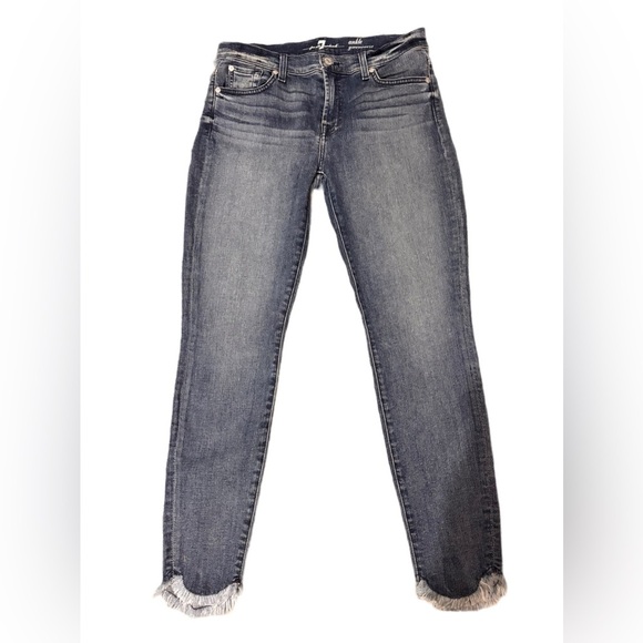 7FAM 7 for all mankind guenevere ankle skinny Jeans size 29 - Picture 1 of 3